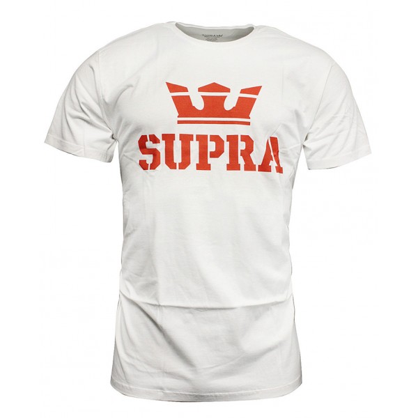 Supra Above T-shirt - мъжка тениска - бяло - червено