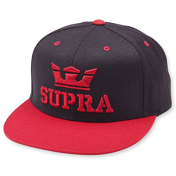 Supra - шапка с козирка - черно - червено