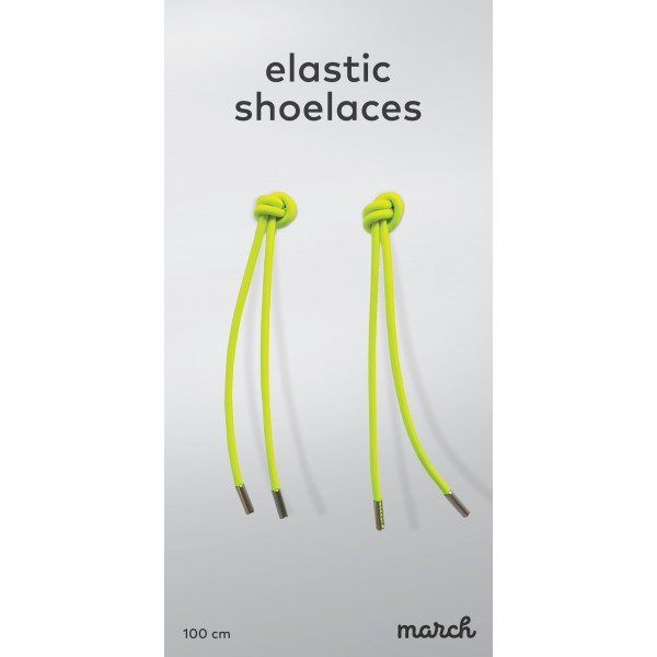 Ластични връзки за обувки March, Tie FREE, 100/Neon