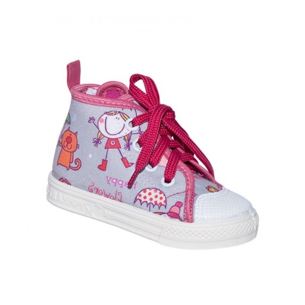 Детски кецове Trammpy, Ala, Grey/Pink