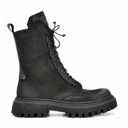 Дамски боти Olia black nabuk